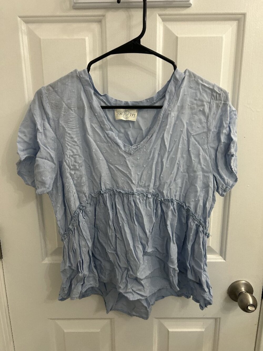 Jun & Ivy light blue blouse